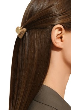Женская заколка для волос ALEXANDRE DE PARIS бежевого цвета, арт. ICCB-12831-06P22 S | Фото 2 (Материал: Текстиль, Синтетический материал)
