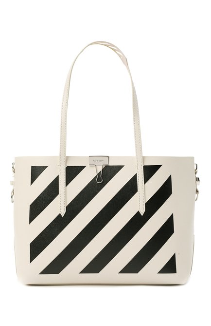 Женский сумка-тоут binder OFF-WHITE черно-белого цвета по цене 96350 руб., арт. 0WNA142C99LEA002 | Фото 1