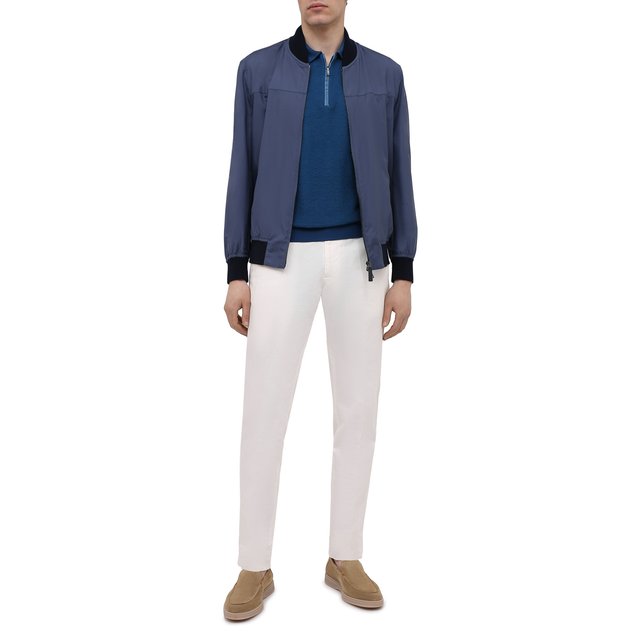 фото Поло с отделкой из кожи аллигатора zilli