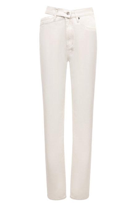 Женские джинсы KSUBI белого цвета, арт. WPS24DJ004 | Фото 1 (Материал внешний: Хлопок; Драгоценные камни: Проставлено; Длина (брюки, джинсы): Стандартные; Материал сплава: Проставлено)