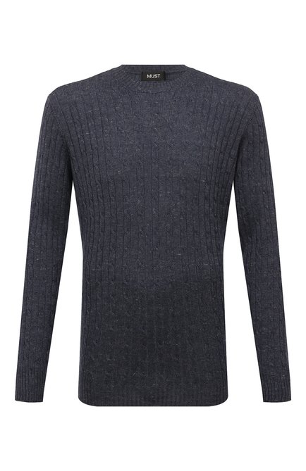 Мужской свитер из кашемира и шелка MUST �темно-синего цвета по цене 126000 руб., арт. 231M23P679689 | Фото 1