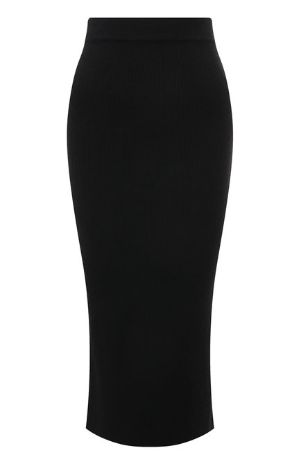 Женская юбка A PAPER KID черного цвета, арт. F3PKW0SK009 | Фото 1 (Материал сплава: Проставлено; Материал внешний: Вискоза; Длина Ж (юбки, платья, шорты): Миди; Драгоце нные камни: Проставлено)