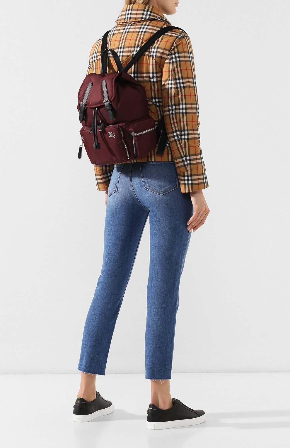 Женский рюкзак rucksack BURBERRY бордового цвета, арт. 8006722 | Фото 2 (Статус проверки: Проверено, Проверена категория; Материал: Текстиль; Размер: large)