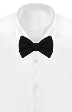 Мужской шелковый галстук-бабочка GIORGIO ARMANI черного цвета, арт. 360031/8P999 | Фото 2 (Материал: Текстиль, Шелк; Статус проверки: Проверена категория)