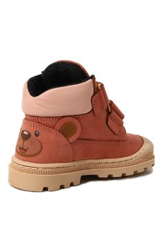 Детские кожаные ботинки WALKEY розового цвета, арт. Y1A5-42864-1155302/20-24 | Фото 3 (Материал утеплителя: Натуральный мех, Шерсть; Материал сплава: Проставлено; Нос: Не проставлено)