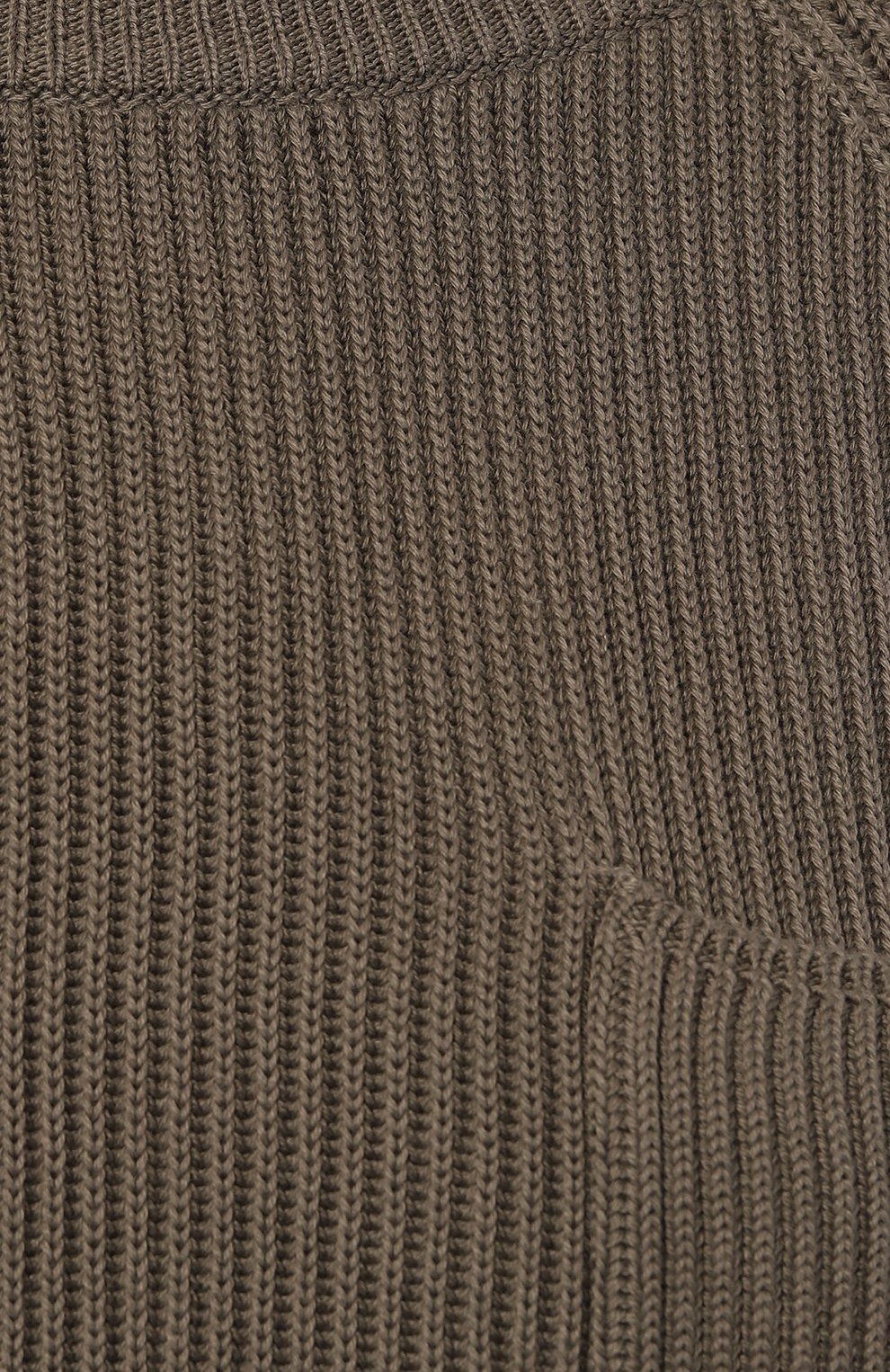 Женский хлопковый пуловер BRUNELLO CUCINELLI хаки цвета, арт. M1900B1040 | Фото 5 (Рукава: Длинные; Длина (для топов): Стандартные; Материал сплава: Проставлено; Материал внешний: Хлопок; Женское Кросс-КТ: Пуловер-одежда; Драгоценные камни: Проставлено; Стили: Кэжуэл)