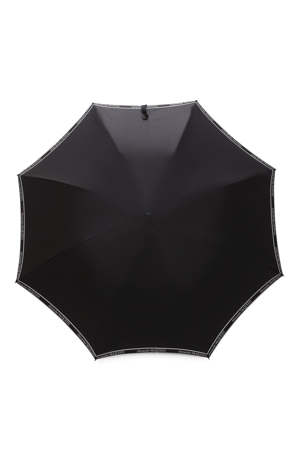 Мужской складной зонт ALEXANDER MCQUEEN черного цвета, арт. 557708/4D49Q | Фото 1 (Материал: Текстиль, Синтетический материал, Металл)