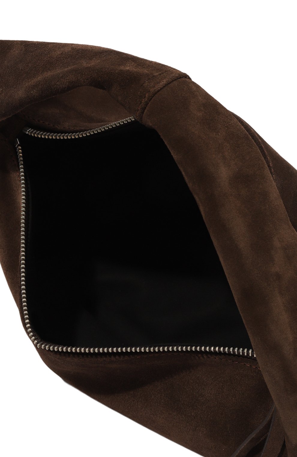  Женская сумка cush BY FAR коричневого цвета, арт. 23PFCSHSBERUMED | Фото 5 (Сумки-технические: Сумки top-handle; Размер: medium; Материал: Натуральная кожа, Натуральная замша; Материал сплава: Проставлено; Драгоценные камни: Проставлено)
