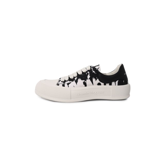 Текстильные кеды Deck Plimsoll Alexander McQueen  705199/W4TG7 Фото 4