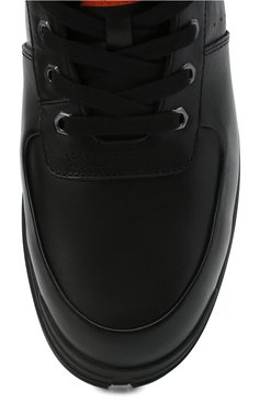 Мужские кожаные ботинки HERON PRESTON черного цвета, арт. HMIA018F20LEA0011000 | Фото 5 (Мужское Кросс-КТ: Ботинки-обувь; Материал утеплителя: Без утеплителя; Материал внутренний: Текстиль; Подошва: Массивная; ширина носка стельки: 9; толщина подошвы: 4,3)