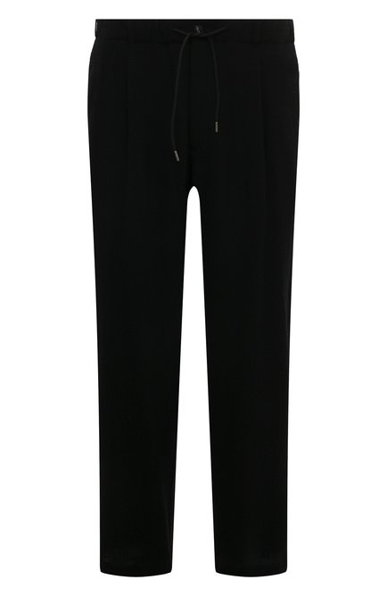 Мужские брюки из вискозы и шерсти EMPORIO ARMANI черного цвета по цене 78950 руб., арт. H41P26/E1055 | Фото 1