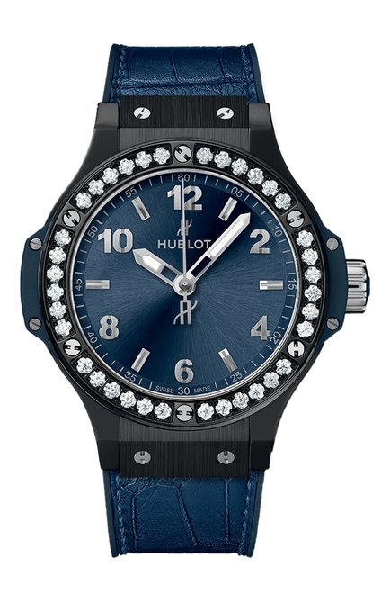 Женские часы big bang ceramic blue diamonds HUBLOT бесцветного цвета, арт. 361.CM.7170.LR.1204 | Фото 1 (Материал корпуса: Другое; Цвет циферблата: Синий; Механизм: Кварц)