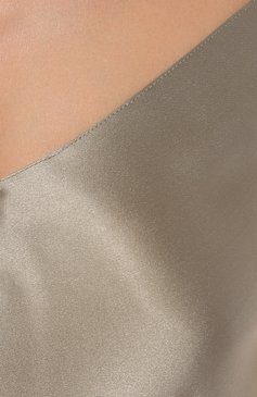 Женская шелковая сорочка LUNA DI SETA светло-зеленого цвета, арт. VLST08008 | Фото 5 (Материал внешний: Шелк; Материал сплава: Проставлено; Нос: Не проставлено; Женское Кросс-КТ: Платье-белье)