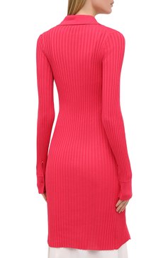 Женский кардиган из хлопка и шелка BOTTEGA VENETA розового цвета, арт. 637824/V06P0 | Фото 5 (Материал внешний: Шелк, Хлопок; Рукава: Длинные; Длина (для топов): Удлиненные; Региональные ограничения белый список (Axapta Mercury): RU; Женское Кросс-КТ: кардиган-трикотаж)