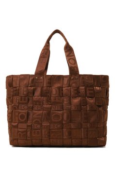 Женский сумка-тоут strapcycle large BORBONESE коричневого цвета, арт. 924522 | Фото 6 (Сумки-технические: Сумки-шопперы; Материал: Текстиль; Размер: large)