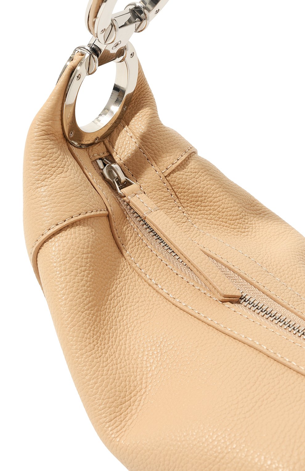 Женская сумка amira BY FAR бежевого цвета, арт. 23SSAMASKRFSGCLAR | Фото 3 (Сумки-технические: Сумки top-handle; Материал: Натуральная кожа; Материал сплава: Проставлено; Драгоценные камни: Проставлено; Размер: large)