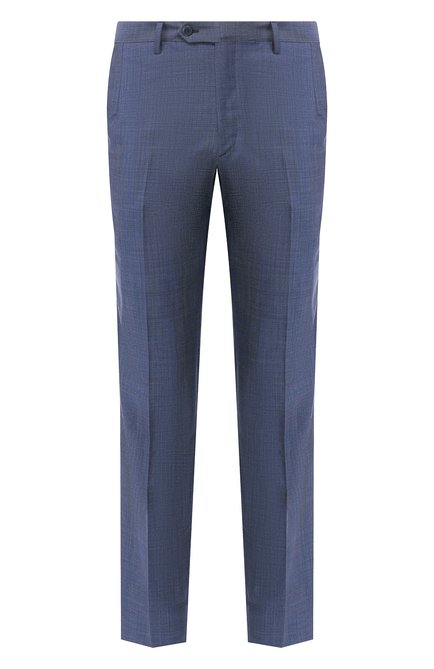Мужские шерстяные брюки BRIONI синего цвета, арт. RPL20Q/P8A0X/M0ENA | Фото 1 (Материал внешний: Шерсть; Длина (брюки, джинсы): Стандартные; Материал подклада: Купро; Статус проверки: Проверена категория, Проверено; Случай: Формальный; Стили: Классический)
