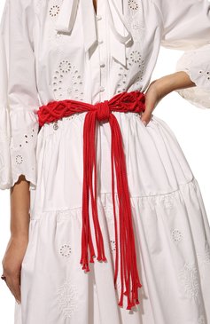 Женский текстильный пояс GIORGIO ARMANI красно го цвета, арт. Y1I303/YRG4Y | Фото 2 (Материал: Текстиль; Материал сплава: Проставлено; Нос: Не проставлено)