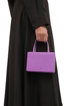 Женская сумка gilda AMINA MUADDI сиреневого цвета, арт. AMINI GILDA/NAPPA | Фото 2 (Сумки-технические: Сумки top-handle; Материал: Натуральная кожа; Размер: mini)