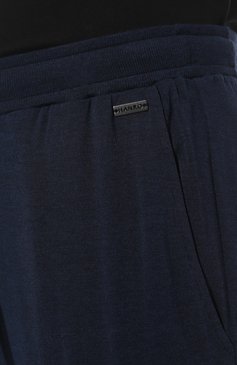 Мужские домашние брюки из вискозы HANRO темно-синего цвета, арт. 075040. | Фото 5 (Длина (брюки, джинсы): Стандартные; Кросс-КТ: домашняя одежда; Материал сплава: Проставлено; Материал внешний: Вискоза; Драгоценные камни: Проставлено)