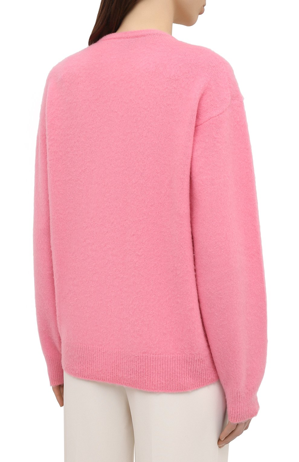 Женский кашемировый пуловер TOM FORD розового цвета, арт. MAK1049-YAX293 | Фото 4 (Материал внешний: Шерсть, Кашемир; Рукава: Длинные; Длина (для топов): Стандартные; Региональные ограничения белый список (Axapta Mercury): RU; Стили: Классический; Женское Кросс-КТ: Пуловер-одежда)