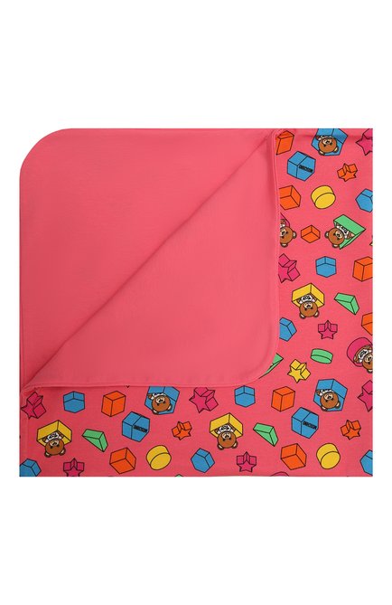 Детского хлопковое одеяло MOSCHINO розового цвета, арт. MUX03K/LBB53 | Фото 1 (Материал: Хлопок, Текстиль; Региональные ограничения белый список (Axapta Mercury): RU)