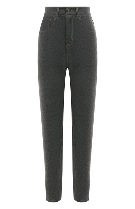 Женские хлопковые брюки BRUNELLO CUCINELLI серого цвета по цене 138500 руб., арт. M0R24B1025 | Фото 1