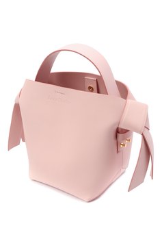 Женская сумка musubi mini ACNE STUDIOS розового цвета, арт. A10093 | Фото 4 (Сумки-технические: Сумки через плечо, Сумки top-handle; Материал: Натуральная кожа; Размер: mini; Ремень/цепочка: На ремешке)