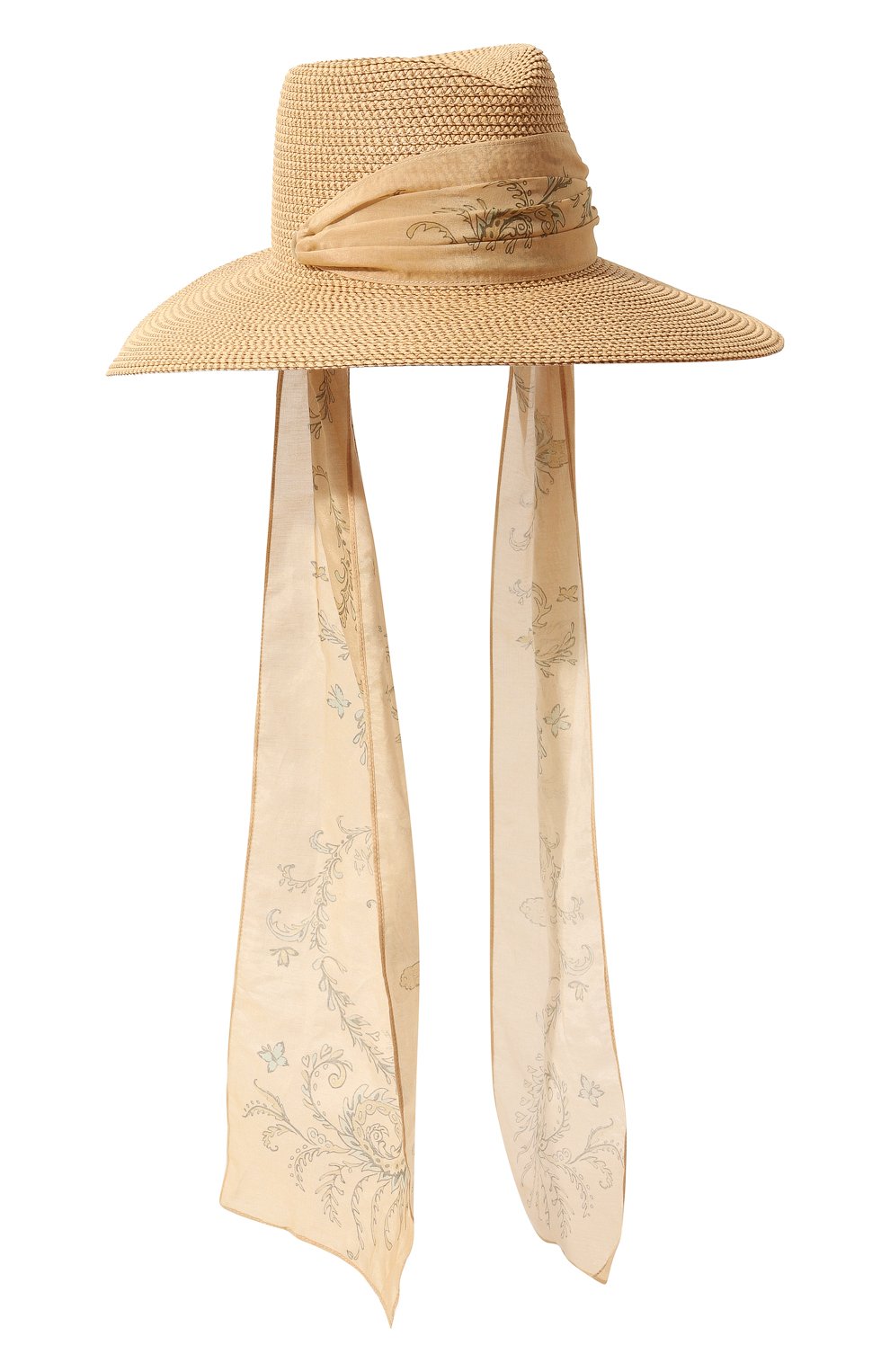 Женская шляпа ERIC JAVITS бежевого цвета, арт. 12998 | Фото 1 (Материал: Текстиль, Пластик, Синтетический материал; Материал сплава: Проставлено; Нос: Не проставлено)