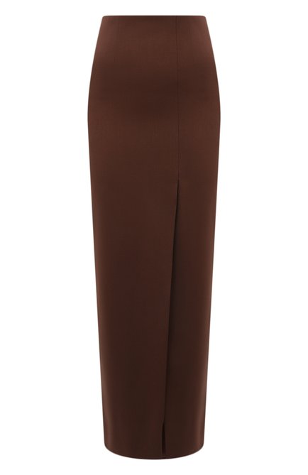 Женская шерстяная юбка VALENTINO коричневого цвета по цене 133500 руб., арт. XB3RA8H06W5 | Фото 1