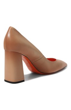 Женские кожаные туфли SANTONI розового цвета, арт. WDBN70032HI2BIVLP43 | Фото 5 (Каблук высота: Высокий; Материал внутренний: Натуральная кожа; Каблук тип: Устойчивый; Подошва: Плоская)