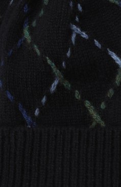 Детского кашемировая шапка LORO PIANA  синего цвета, арт. FAL7508 | Фото 3 (Материал: Текстиль, Кашемир, Шерсть; Региональные ограничения белый список (Axapta Mercury): RU)