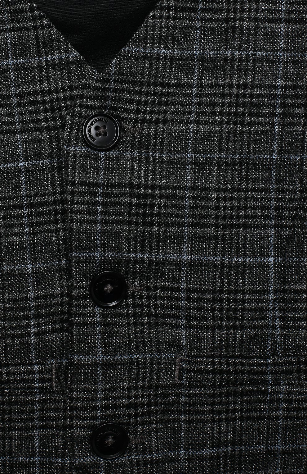 Детский комплект из трех предметов EMPORIO ARMANI темно-серого цвета, арт. 6HH801/4N4PZ | Фото 9 (Рукава: Длинные; Материал внешний: Синтетический материал, Хлопок, Вискоза; Материал подклада: Вискоза; Ростовка одежда: 9 мес | 74 см, 12 мес | 80 см, 24 мес | 92 см, 36 мес | 98 см, 3 мес | 62 см, 6 мес | 68 см)