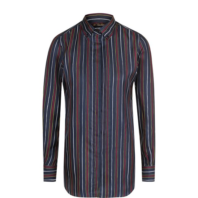 Шелковая блуза в полоску Loro Piana FAI2773