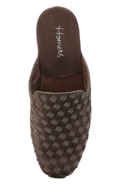 Мужского кожаные домашние туфли HOMERS AT HOME коричневого цвета, арт. 16097/ANTE | Фото 5 (Материал внутренний: Натуральная кожа; Мужское Кросс-КТ: тапочки-обувь)