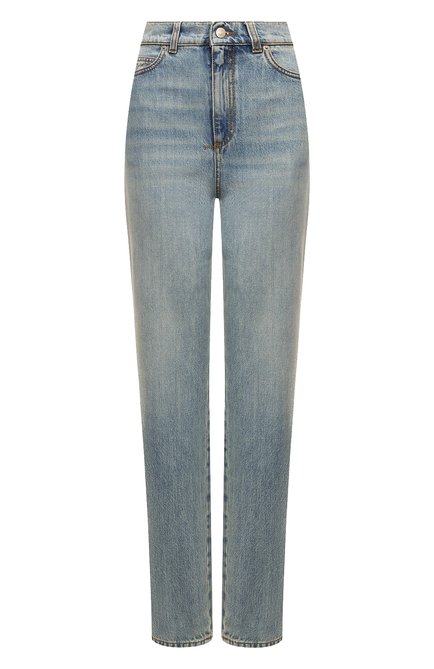 Женские джинсы ALEXANDER MCQUEEN голубого цвета по цене 67450 руб., арт. 687474/QMABR | Фото 1