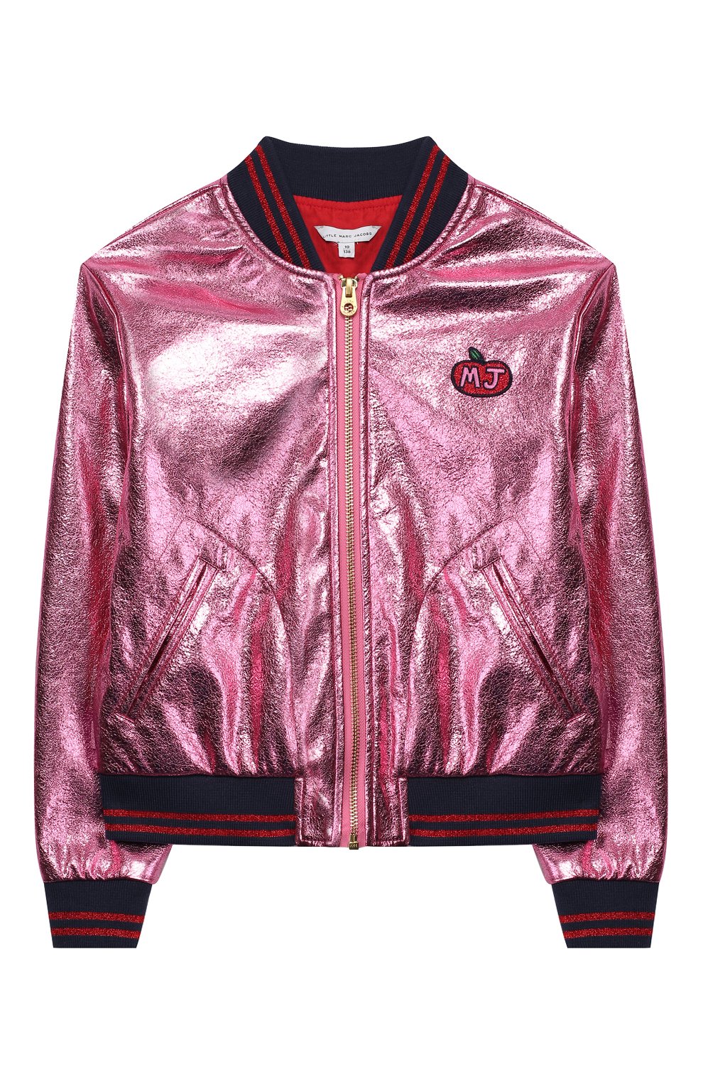 Детская куртка MARC JACOBS (THE) розового цвета, арт. W16111 | Фото 1 (Рукава: Длинные; Материал внешний: Синтетический материал; �Кросс-КТ: Демисезон; Материал подклада: Хлопок; Статус проверки: Проверена категория; Ростовка одежда: 3 года | 98 см)