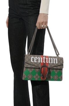 Женская сумка dionysus GUCCI бежевого цвета, арт. 400249/UQHFN | Фото 2 (Сумки-технические: Сумки через плечо; Размер: medium; Материал: Текстиль, Экокожа)