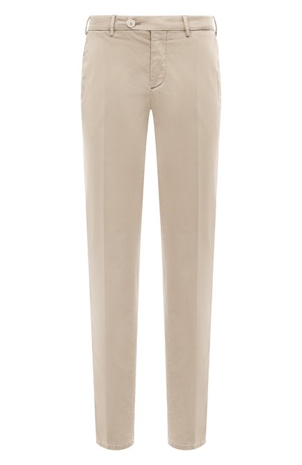 Мужские хлопковые брюки BRUNELLO CUCINELLI бежевого цвета, арт. M289LB1770 | Фото 1 (Стили: Кэжуэл; Случай: Повседневный; Материал внешний: Хлопок; Длина (брюки, джинсы): Стандартные)