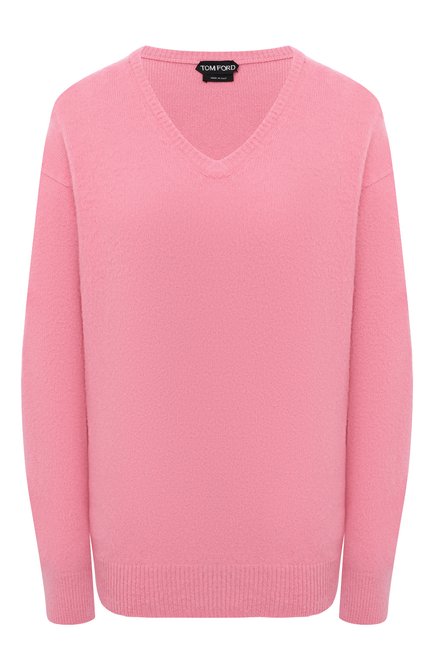 Женский кашемировый пуловер TOM FORD розового цвета, арт. MAK1049-YAX293 | Фото 1 (Рукава: Длинные; Женское Кросс-КТ: Пуловер-одежда; Стили: Классический; Длина (для топов): Стандартные; Материал внешний: Шерсть, Кашемир; Региональные ограничения белый список (Axapta Mercury): RU)