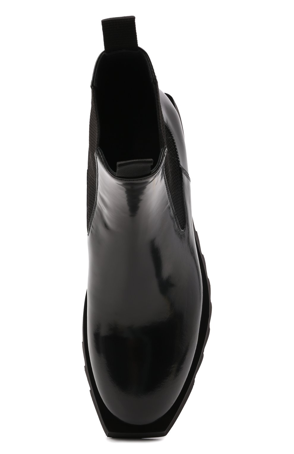Мужские кожаные челси ATTIMONELLI'S черного цвета, арт. AA642 | Фото 5 (Материал внутренний: Натуральная кожа; Материал утеплителя: Без утеплителя; Подошва: Плоская; Мужское Кросс-КТ: Сапоги-обувь, Челси-обувь)