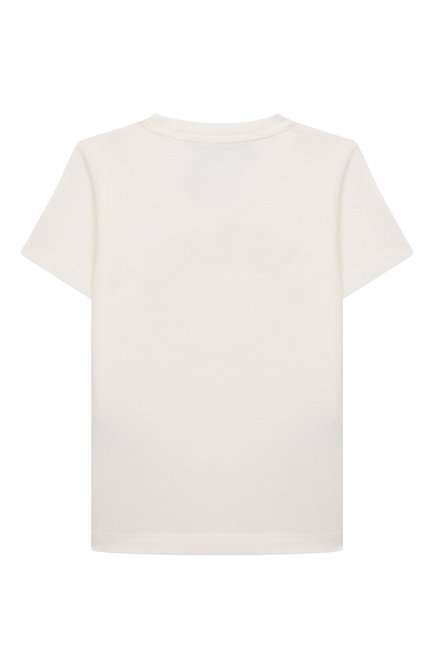 Детская хлопковая футболка VERSACE белого цвета, арт. 1000239/1A08116/8A-14A | Фото 2 (Материал внешний: Хлопок; Драгоценные камни: Проставлено; Материал сплава: Проставлено; Рукава: Короткие)