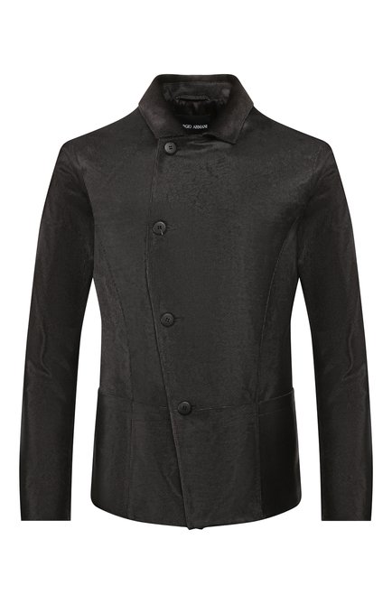 Мужская кожаная куртка GIORGIO ARMANI темно-коричневого цвета, арт. 4SG01P/4SP25 | Фото 1 (Статус проверки: Проверена категория; Рукава: Длинные; Длина (верхняя одежда): Короткие; Материал подклада: Синтетический материал; Мужское Кросс-КТ: Кожа и замша, Верхняя одежда; Кросс-КТ: Куртка; Материал внешни�й: Натуральная кожа)