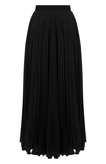 Женская шелковая юбка VALENTINO черного цвета по цене 239500 руб., арт. UB0RA6U02UP | Фото 1
