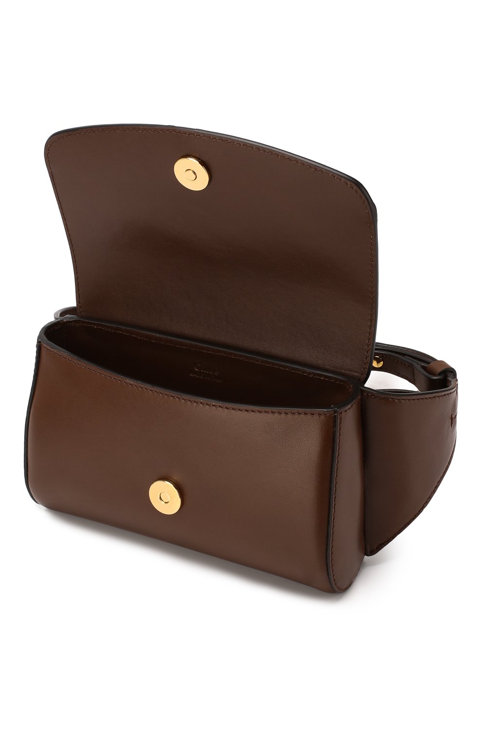 Женская поясная сумка chloé c CHLOÉ коричневого цвета, арт. CHC19US195A37 | Фото 4 (Материал: Натуральная кожа; Стили: Классический; Размер: mini; Статус проверки: Проверена категория)