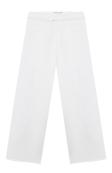 Детские хлопковые брюки IL GUFO белого цвета по цене 10500 руб., арт. P23PL381C6034/10A-14A | Фото 1