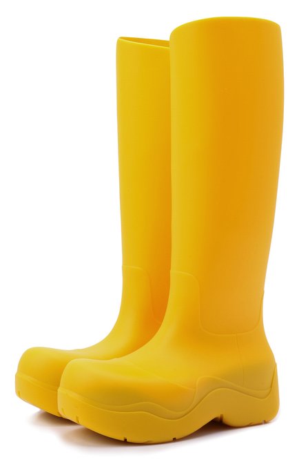 Женские резиновые сапоги bv puddle BOTTEGA VENETA желтого цвета по цене 53200 руб., арт. 667222/V00P0 | Фото 1