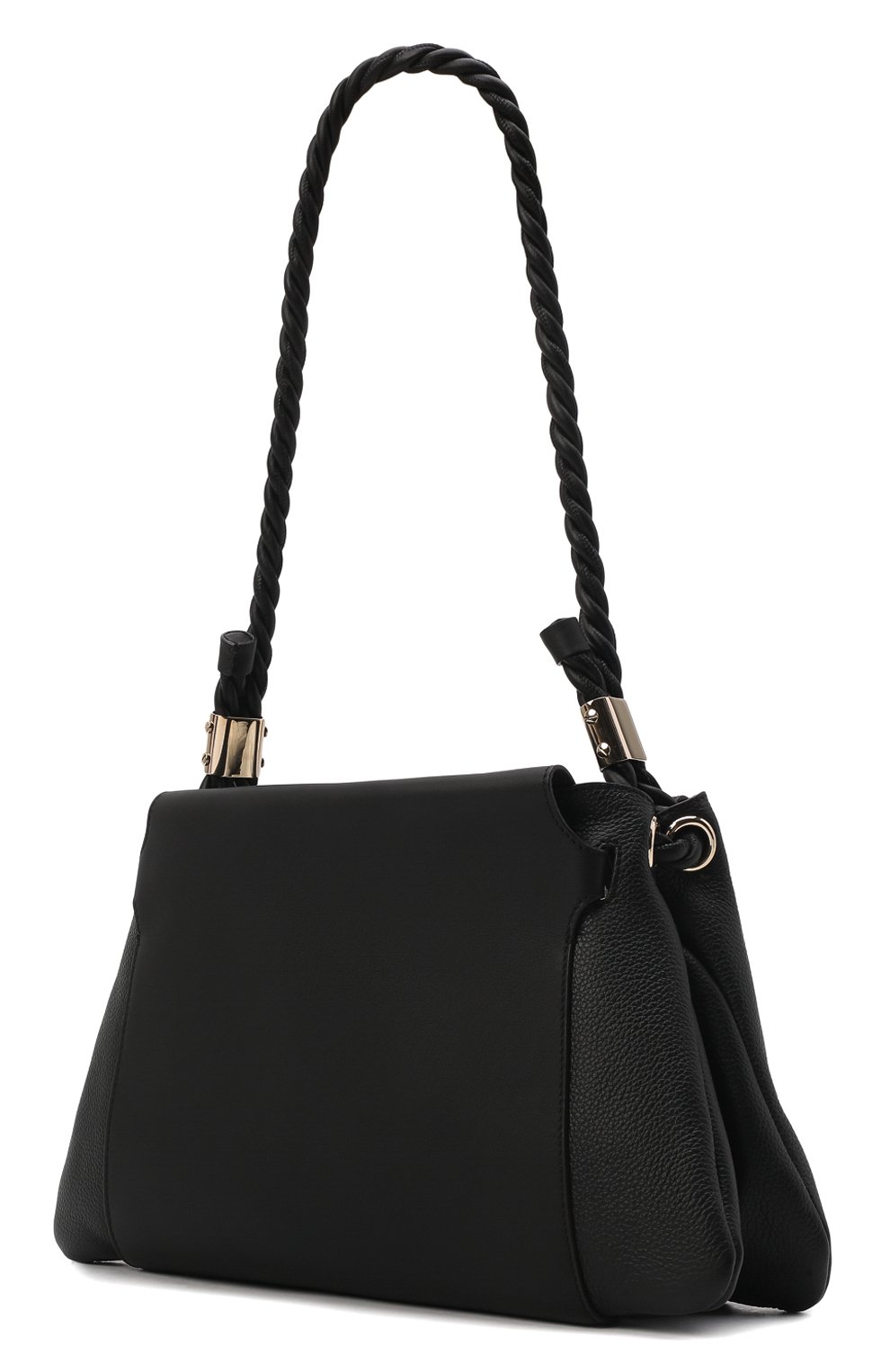 Женская сумка key medium CHLOÉ черного цвета, арт. CHC22SS485G10 | Фото 4 (Сумки-технические: Сумки через плечо; Размер: medium; Материал: Натуральная кожа)