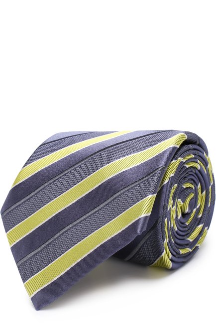 Мужской шелковый галстук BRIONI желтого цвета, арт. 062I00/P7469 | Фото 1 (Статус проверки: Проверено; Материал: Текстиль, Шелк; Принт: С принтом)
