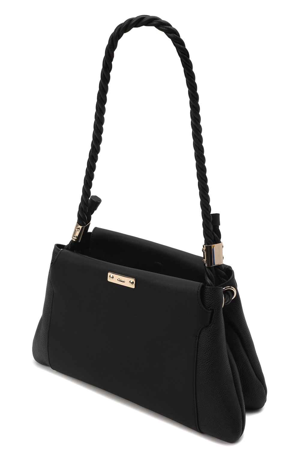 Женская сумка key medium CHLOÉ черного цвета, арт. CHC22SS485G10 | Фото 5 (Сумки-технические: Сумки через плечо; Размер: medium; Материал: Натуральная кожа)